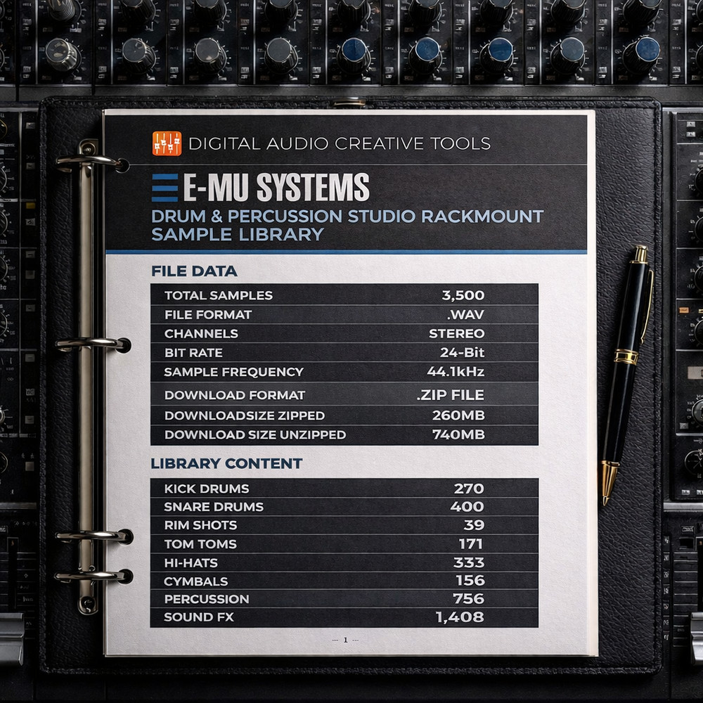E-MU Drum & Percussion Studio Rackmount Sample Library