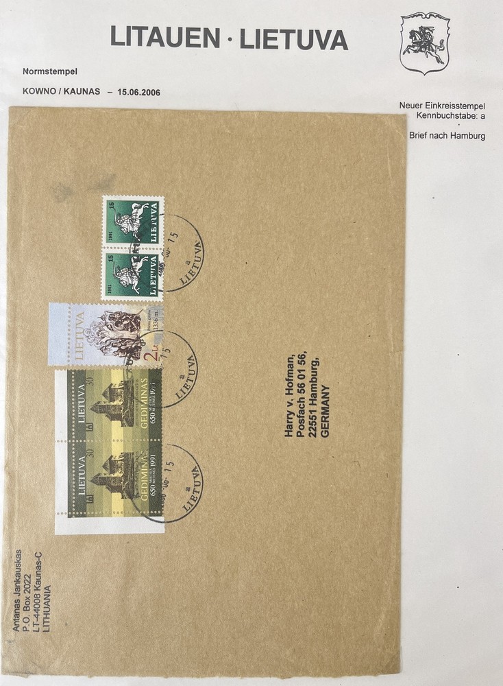LITHUANIA 1990s/2009 Covers FDC x 19 Incl. Triangulars LA291