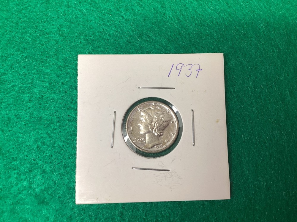 SILVER - 1937 MERCURY SILVER DIME - "GREAT DETAILS"