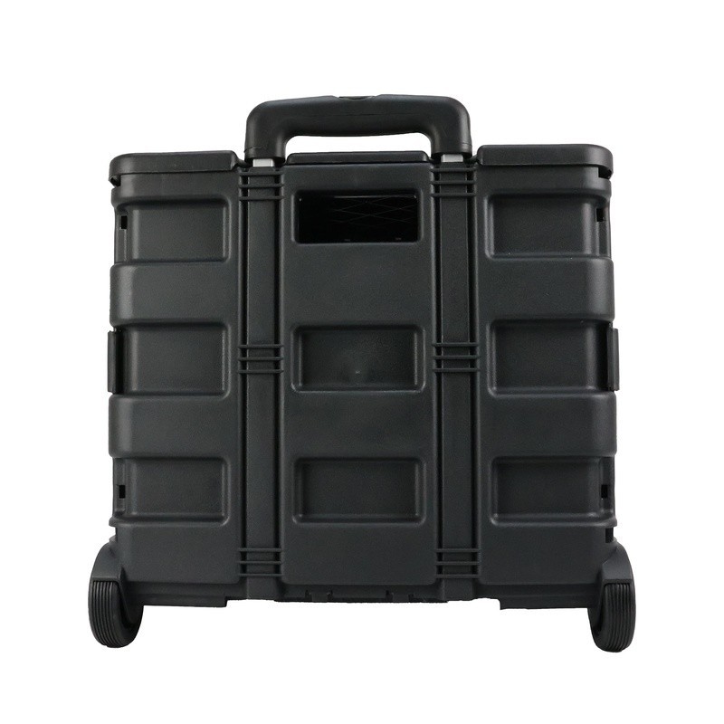 Collapsible Rolling Cart Organizer W/ Lid Durable Plastic Storage Solution New