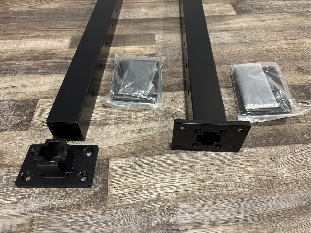Black Cable Railing Post 2 Pack 35 x 2 x 2 in Horizontal-Hole