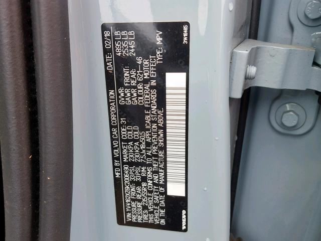 2019-2020 Volvo XC40 Main Display Touch Screen