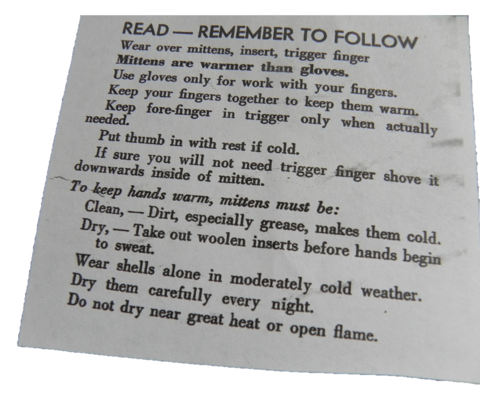 USGI Trigger Finger Mitten Cold Weather Medium Inserts