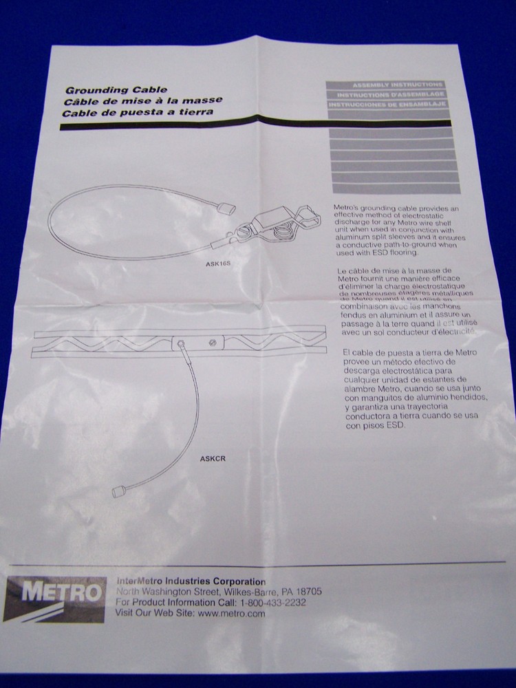 QTY 2 - INTERMETRO ASK16S GROUNDING CABLES