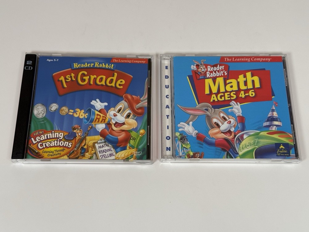 Reader Rabbit’s 1st Grade & Reader Rabbit’s Math Ages 4-6, Learning Company PCCD