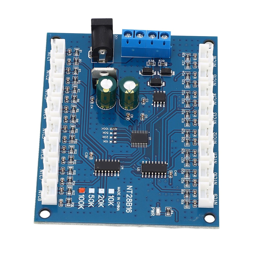 16 Channel RS485 Temperature Data Logger Modbus RTU 100K