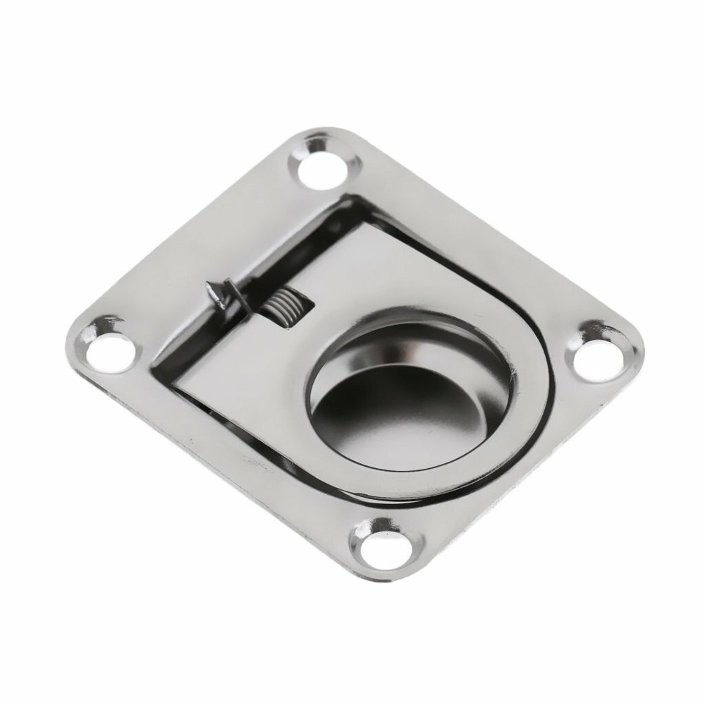 2X Marine Stainless Steel Flush Lifting Handle Ring Pull Hatch Latch