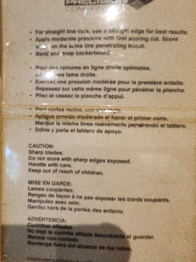 Precision components, backerboard knife score Cement board, 49959