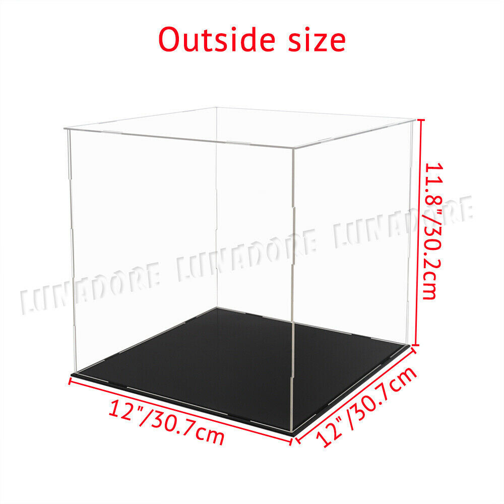 Large Acrylic Display Case Box Collectibles Diecast 1/18 Dustproof Self-Install