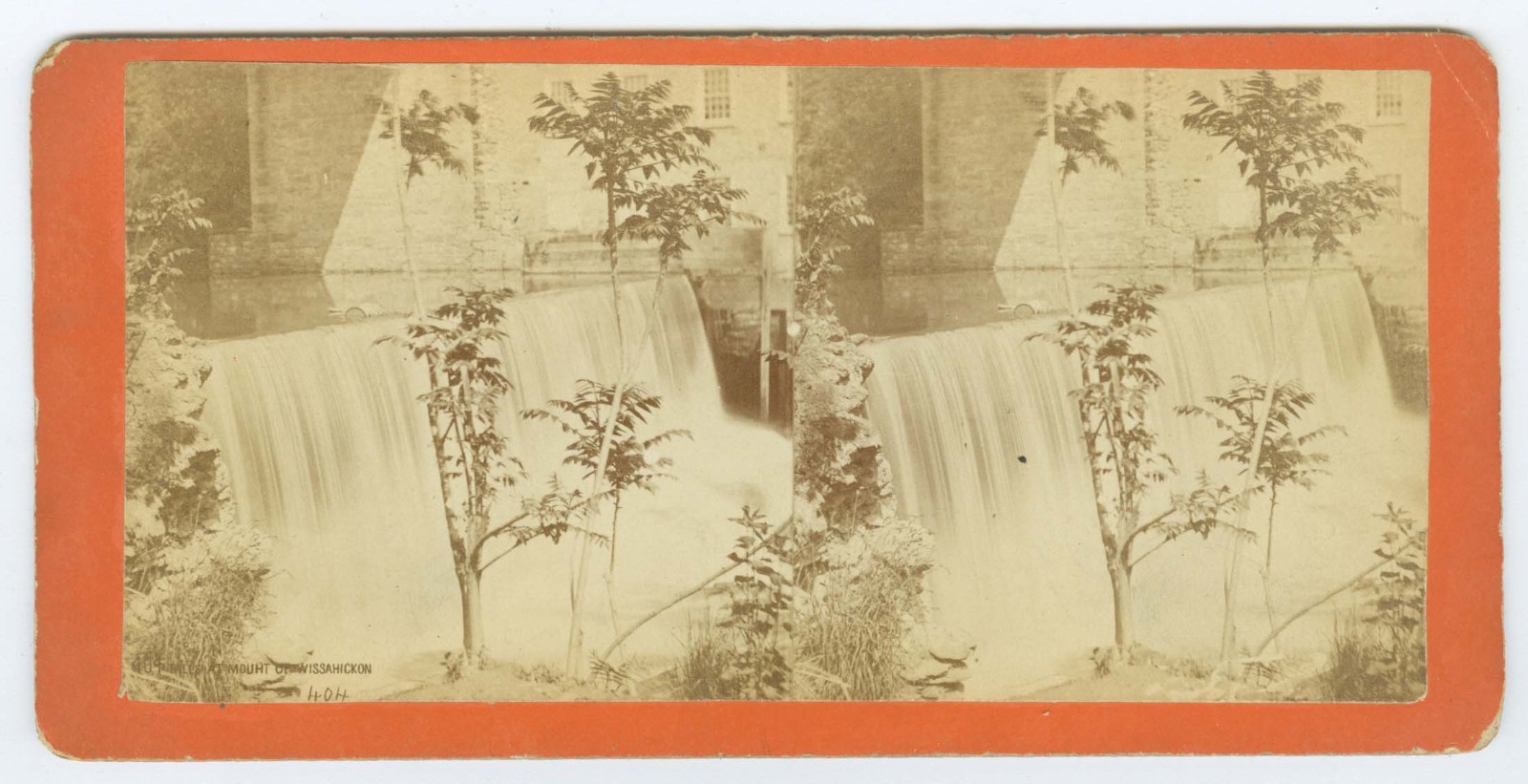 G2254~ PHILADELPHIA – Falls Mouth of Wissahickon c.1870 Stereoview