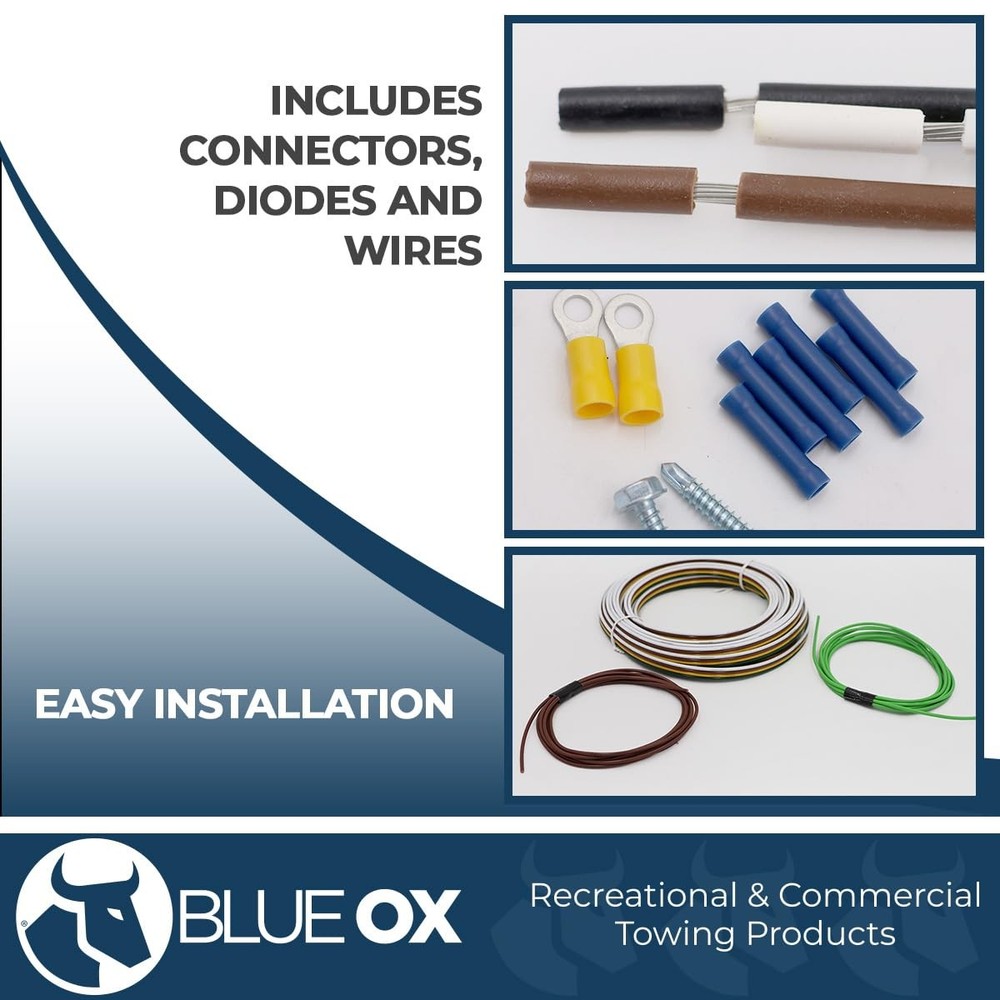 BX8869 Bulb and Socket Tail Light Wiring Kit | Simple Installation | Blue