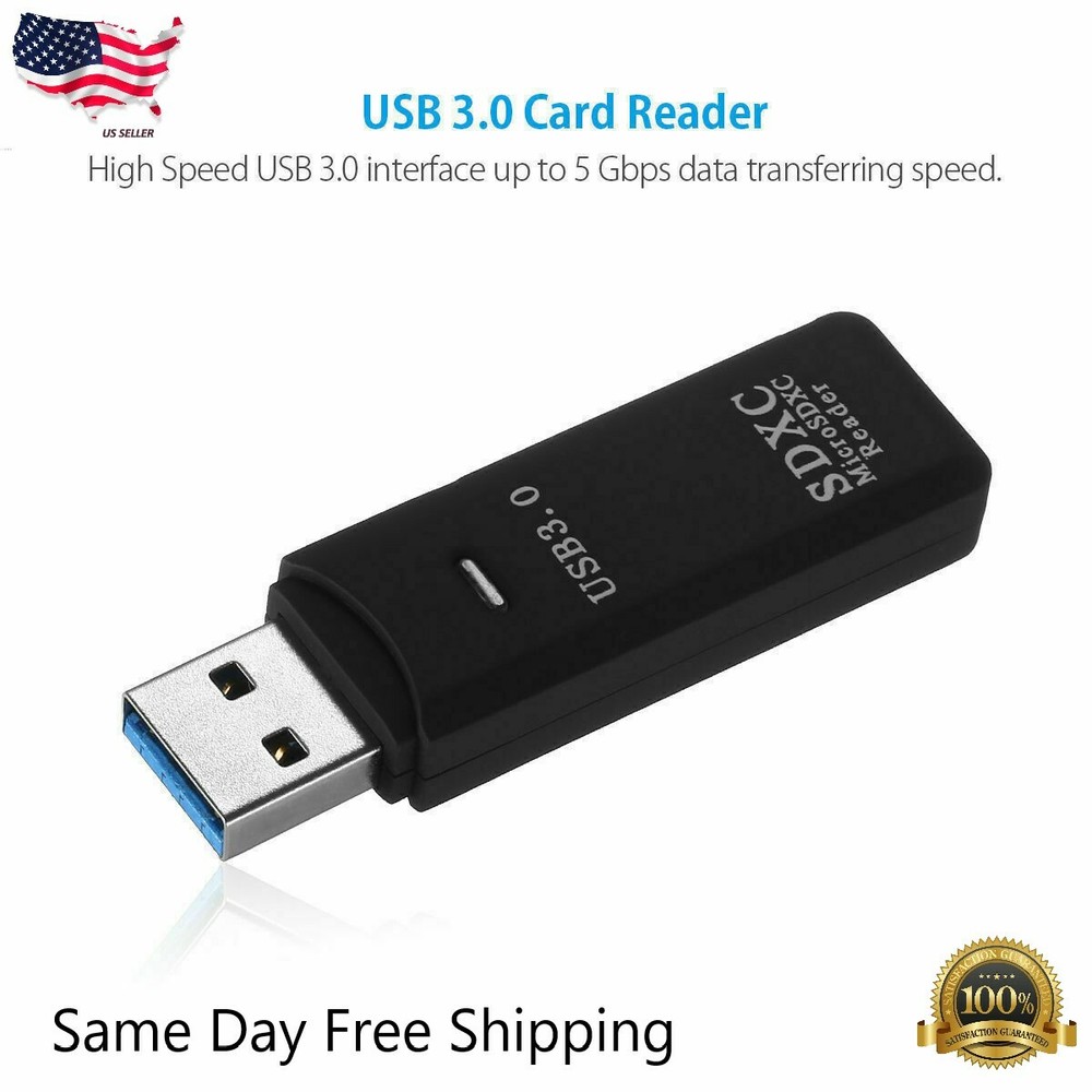 USB3.0 HighSpeed Memory Card Reader Adapter for Micro SD SDXC TF T-Flash US