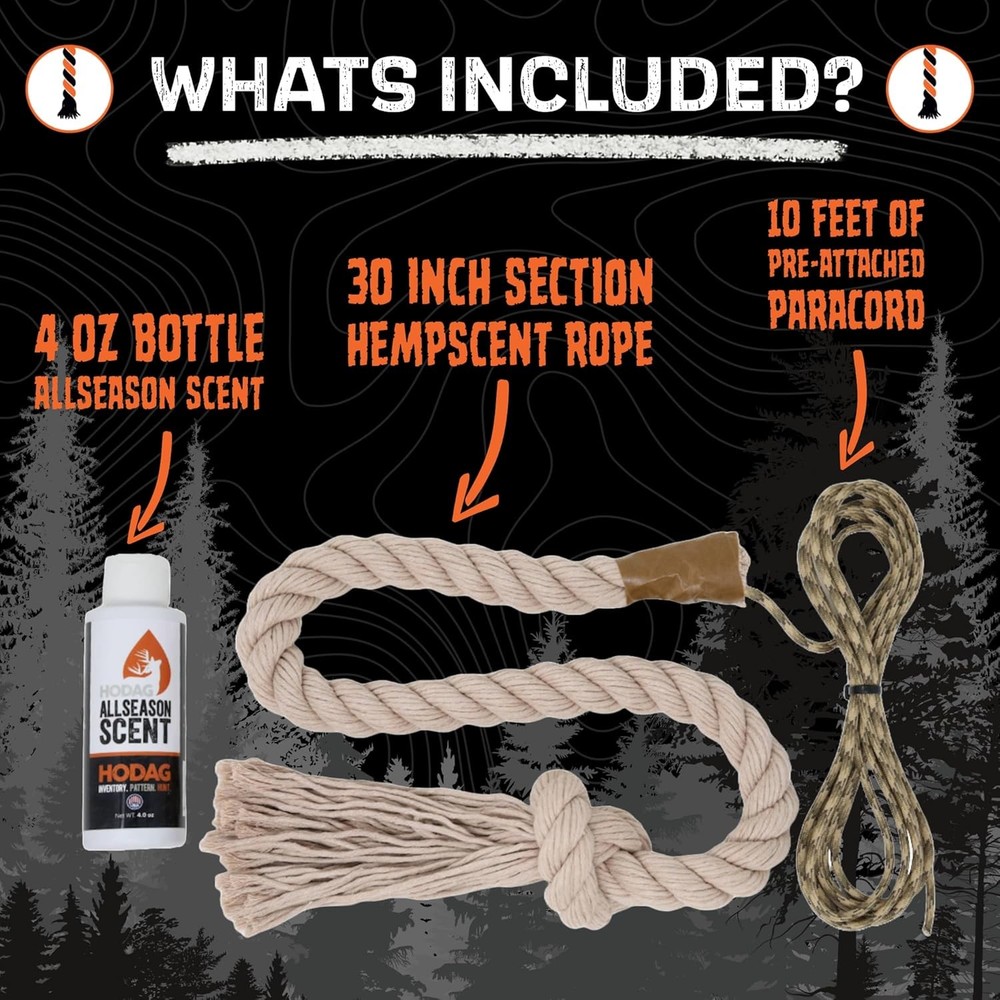 HODAG HempScent Rope Mock Scrape System Single-Setup | Deer Single-Setup, Tan