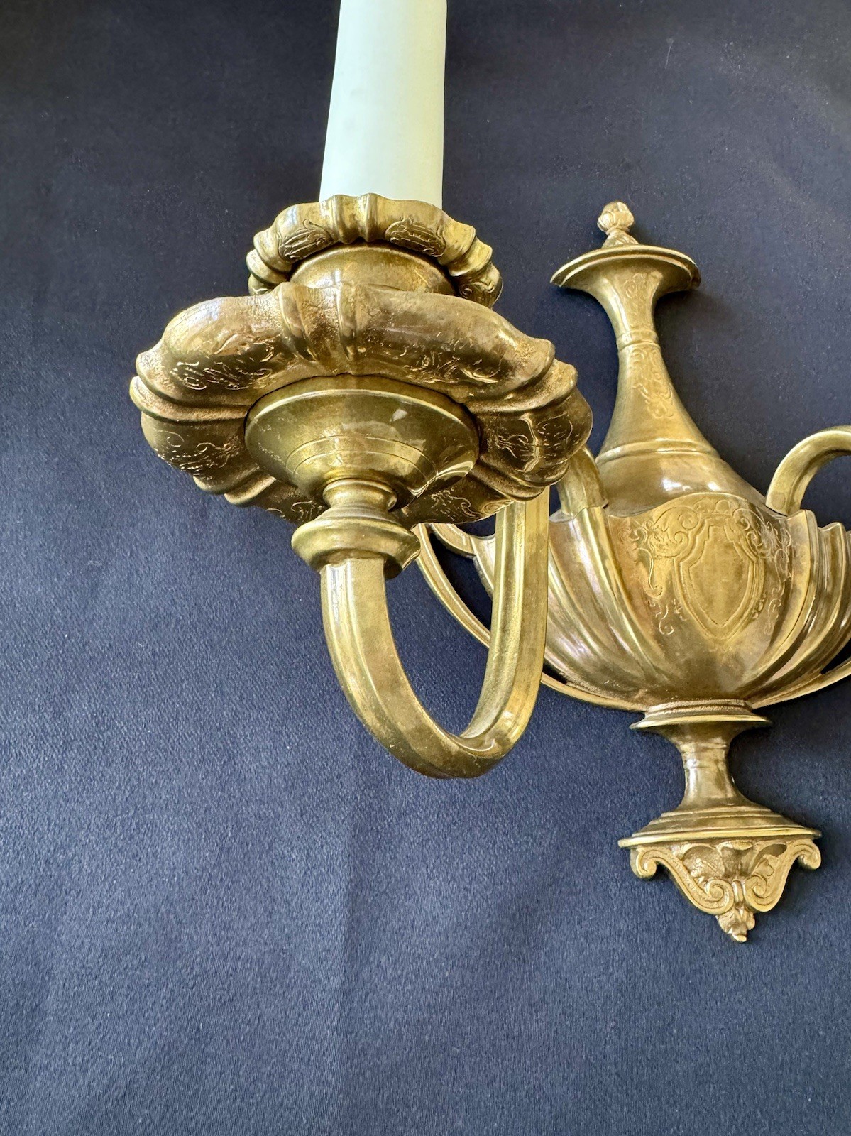 Antique Lighting E.F. Caldwell Bronze Wall Sconces PAIR