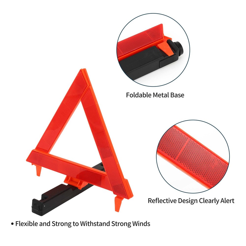 Universal Car Safety Warning Triangle Warning Triangle Replacement Red Black