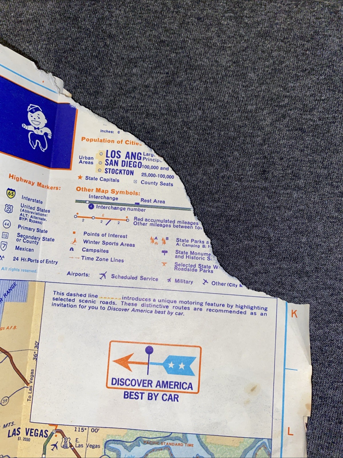 Vintage Union 76 - California Map, Travel, Road Trip Ephemera 1968