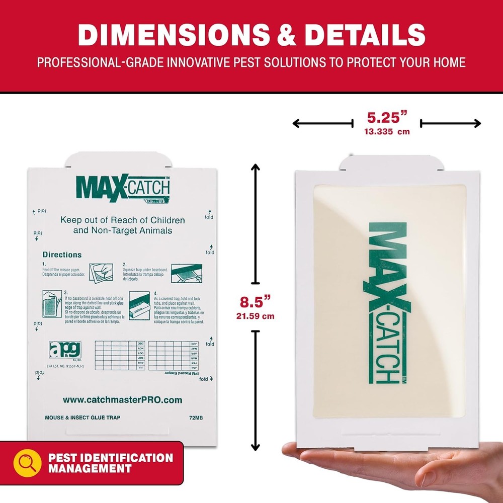 Max-Catch 72pk Mouse & Insect Glue Trap
