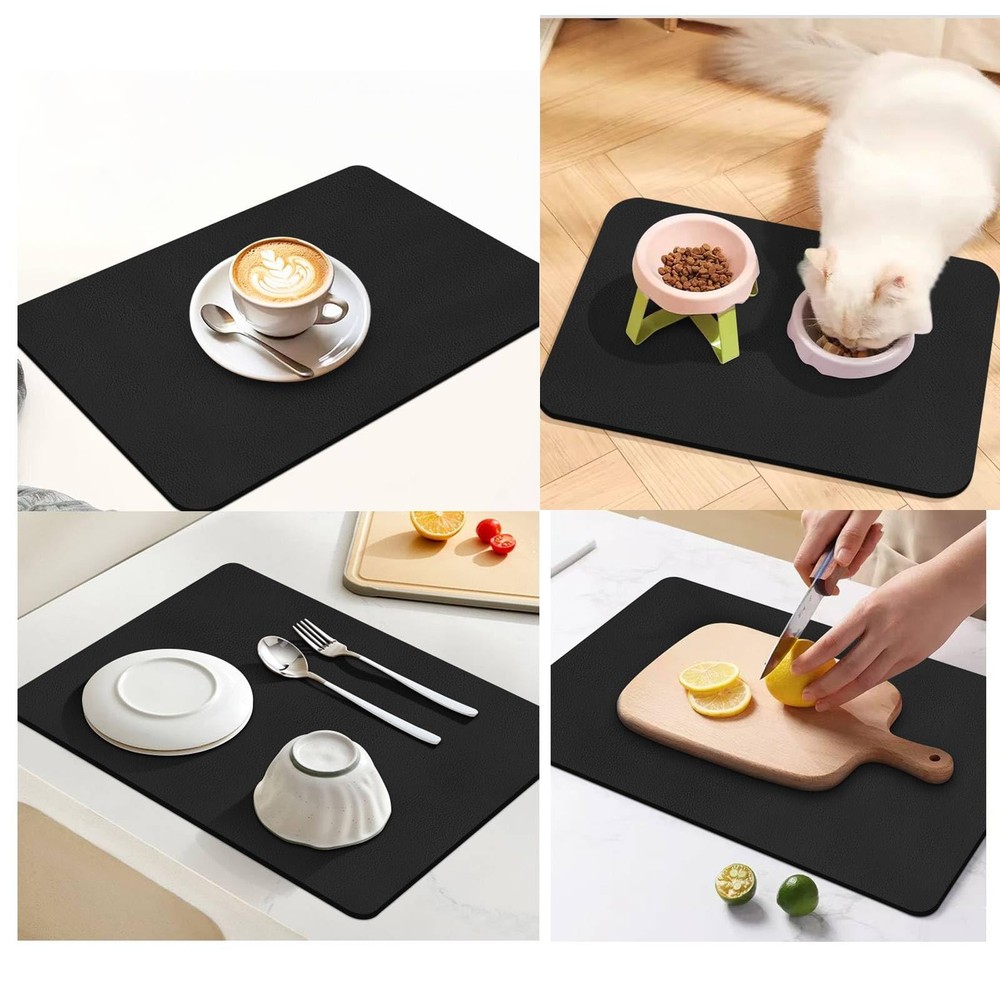 Dish Drying Mat for Kitchen Counter,Drying Mat for Dish Rack,Absorbent Hide S...