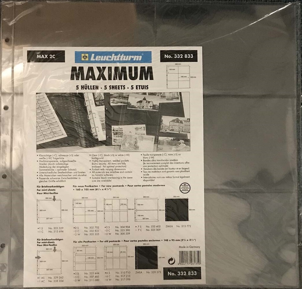 Lighthouse Maximum 6 Pocket Pages For Modern Postcards Horizontal Display Clear