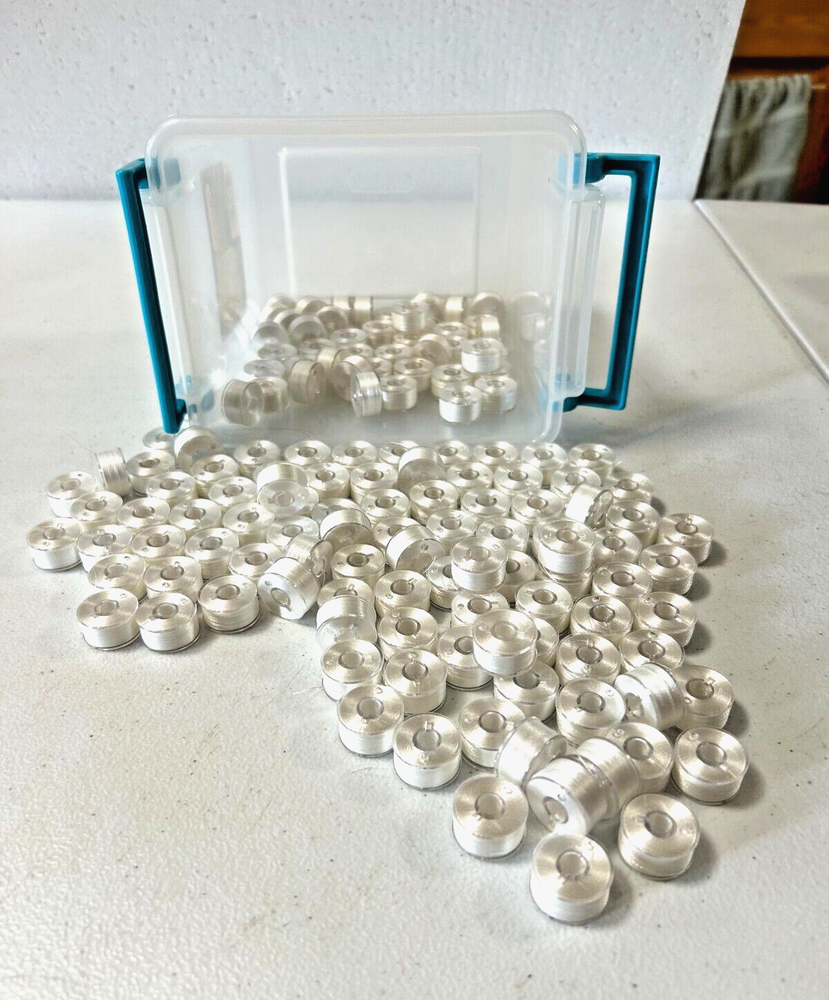 Sewing Machine Bobbins 140 White Thread PreWoun