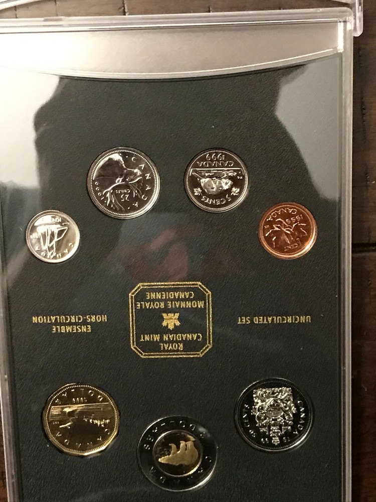 Canada 1999 Tiny Treasures Coins Set BROKEN PLASTIC HOLDERS