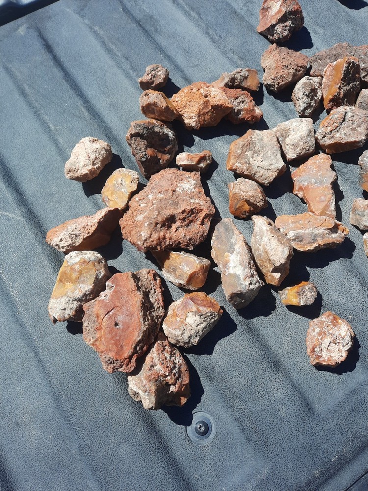 Red/Yellow Jasper Agate Chert Nodule Botryoidal Rough Lot!