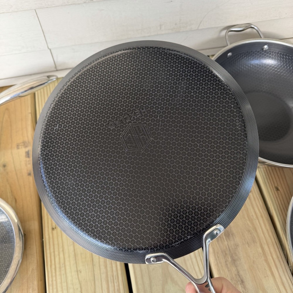 Hexclad Hybrid Cookware 7 Piece Set Preowned Great Condition