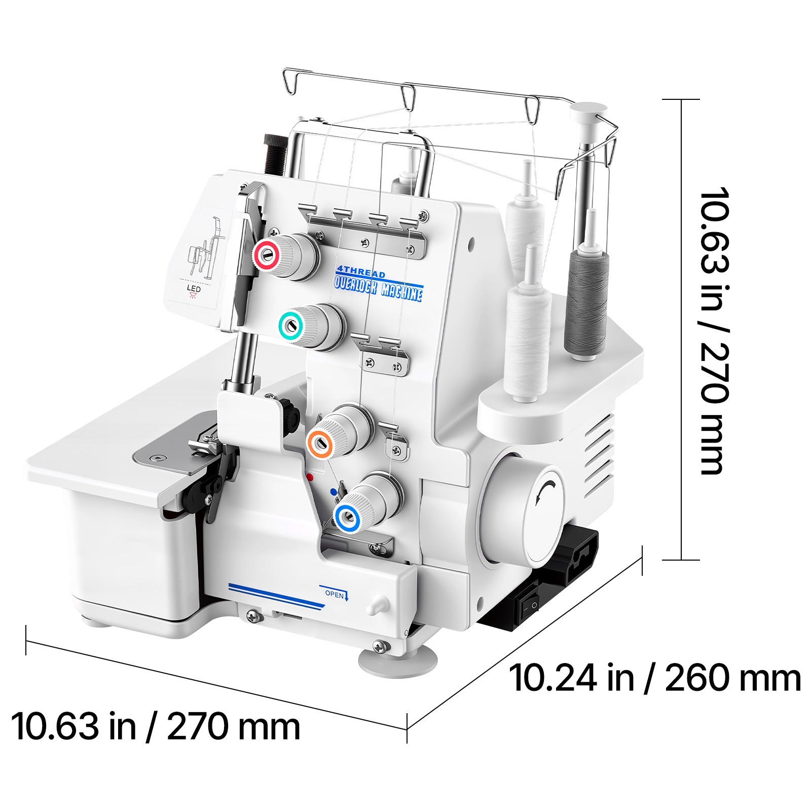 Uimoso Serger Overlock Sewing Machine with 3-4 Thread Options, 1250 SPM