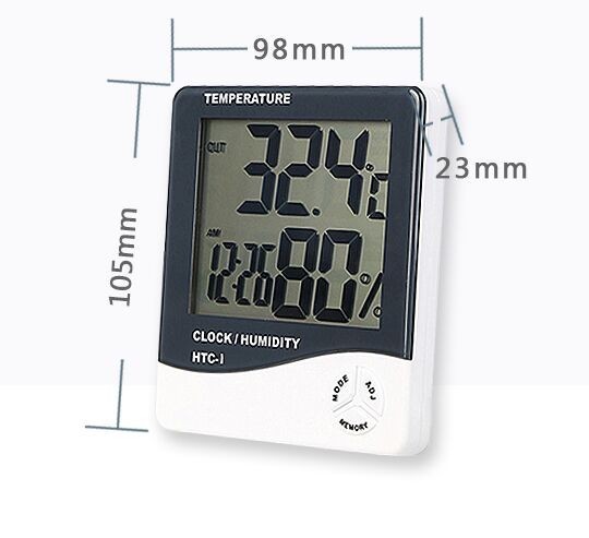 Digital Temperature Humidity Hygrometer Alarm Data Clock Calender Thermometer #