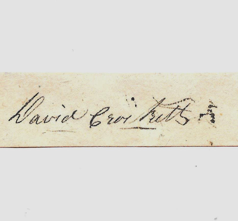 David Davy Crockett Alamo Autograph Reprint On Genuine 1830s Paper