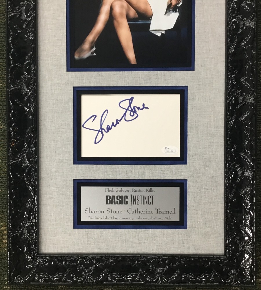 Sharon Stone Basic Instinct Signed Movie Display Custom Framed Provocative JSA