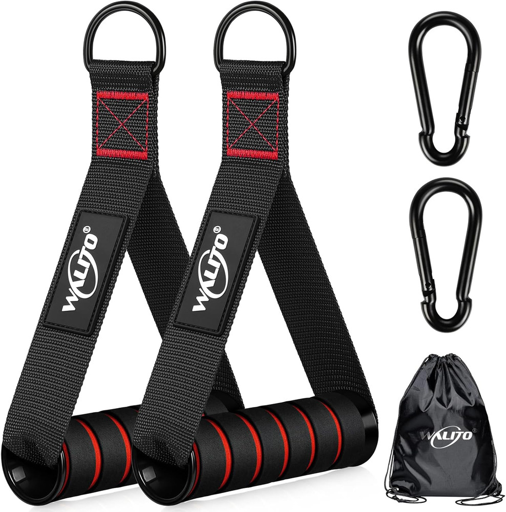 WALITO Exercise Handles, Replacement Cable Machine Attachments for Home Gym Equi