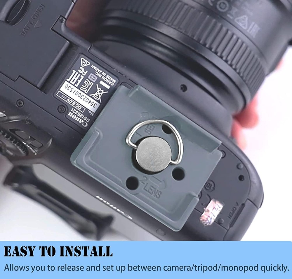 323 Quick Release Plate 1/4" Screw Tripod Camera Compatible for Grey