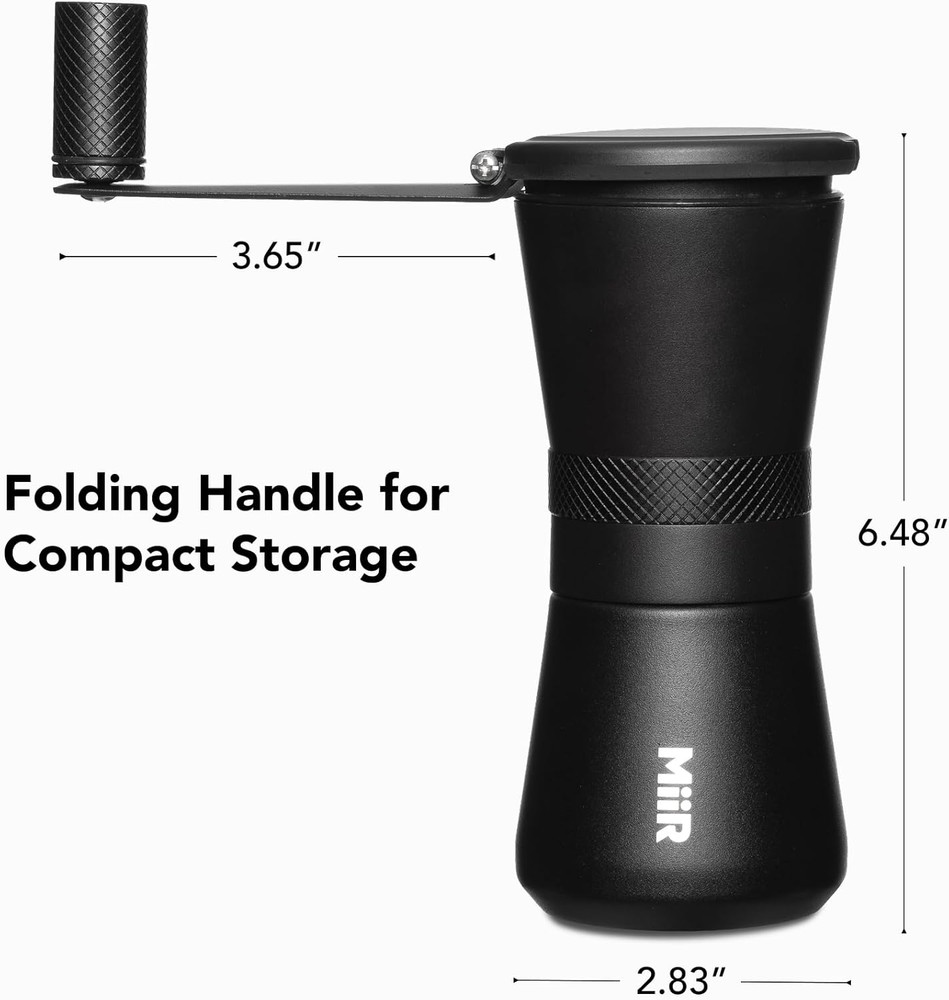 Manual Coffee Grinder - Precision Burrs, 6 Settings, 45G Capacity