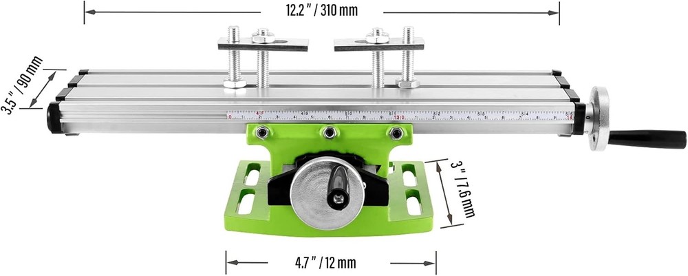 12.2 Inches Milling Machine Worktable, Multifunction Mill Working Table, X-Y...