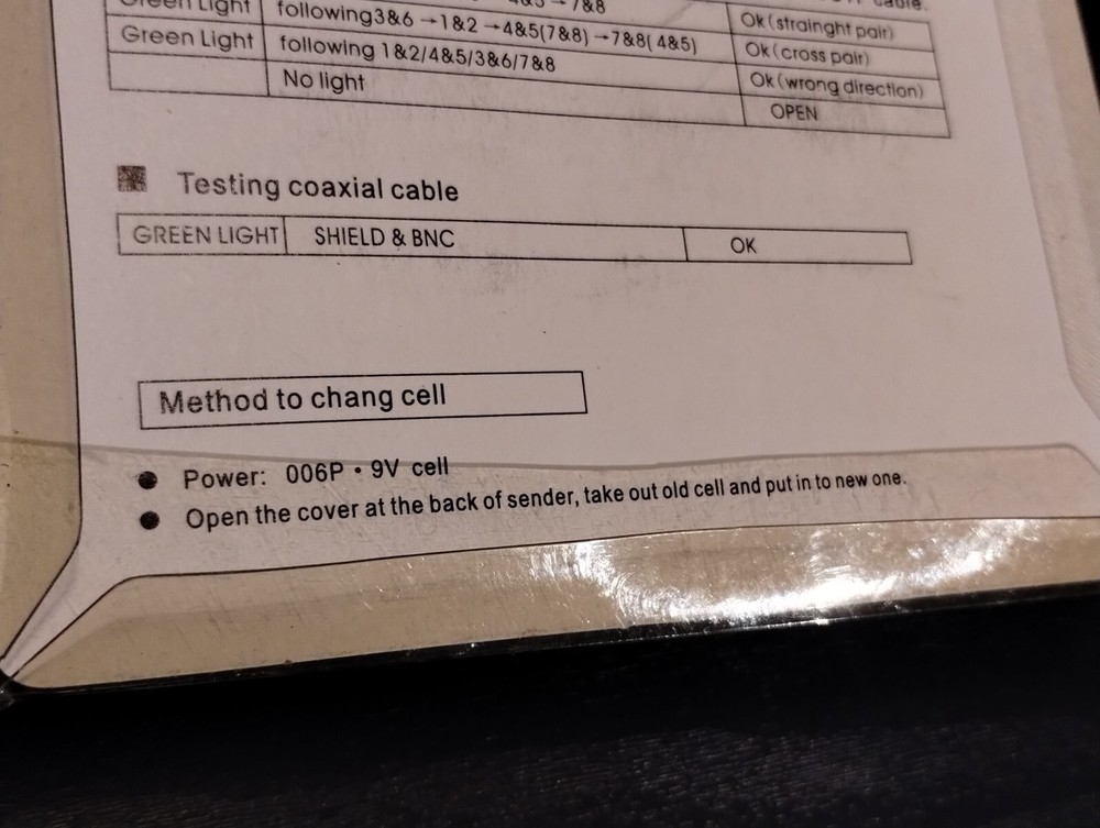 Network Cable Tester S1007 New