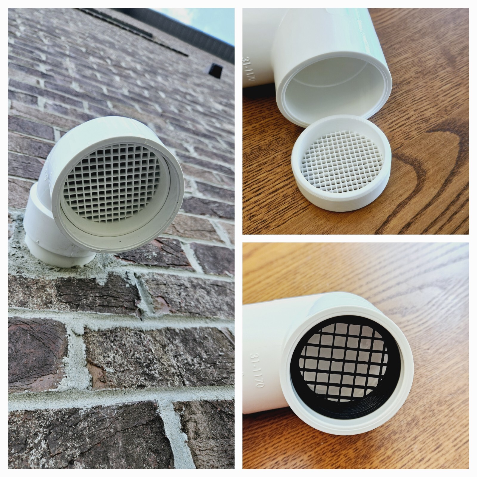 New All Plastic Mesh Screen, Fits in PVC Pipe Fittings & Elbow, Various Sizes