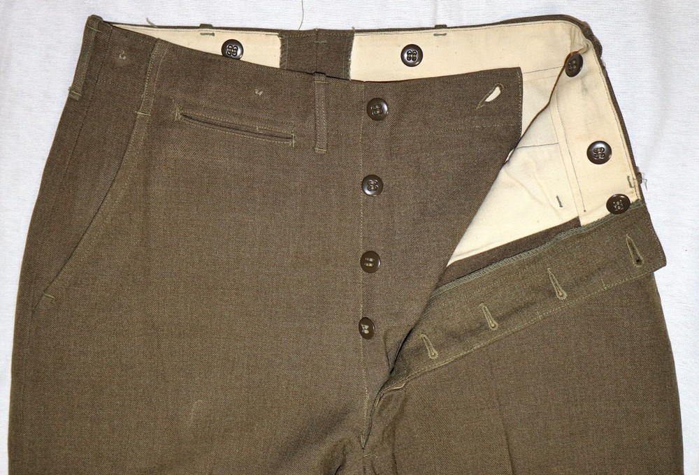 ORIGINAL WWII 1945 DATED WOOL COMBAT FIELD TROUSERS