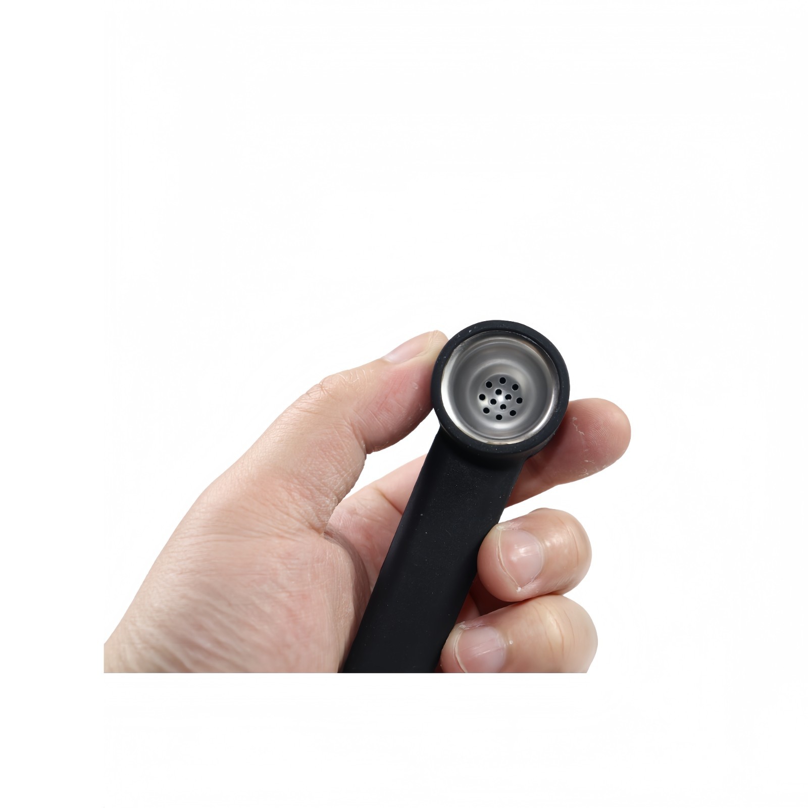 Silicone Smoking Hand Pipe with Metal Bowl &Cap Lid Pocket Pipe 10pcs