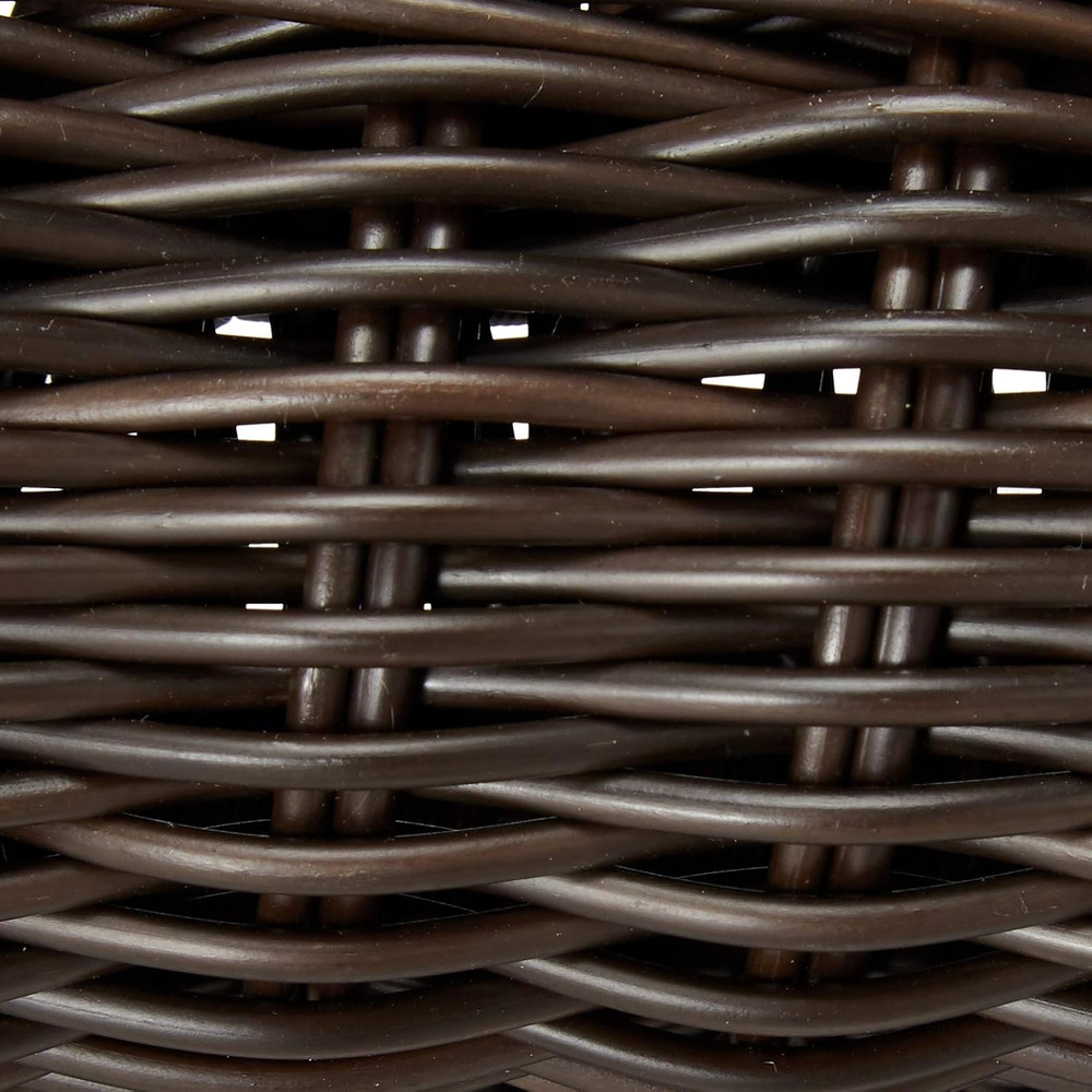 Outdoor Espresso Wicker End Table