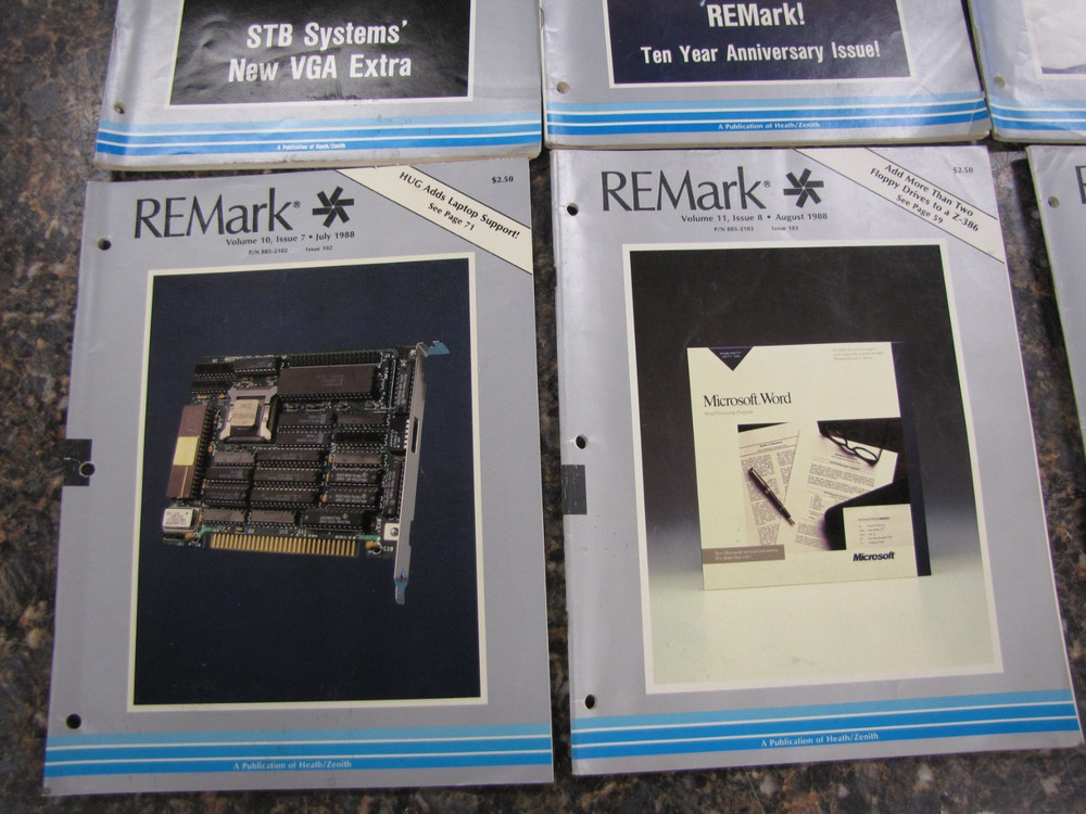 1988 REMark Heath Zenith User Group Magazines Computer Advertisements JAN-DEC