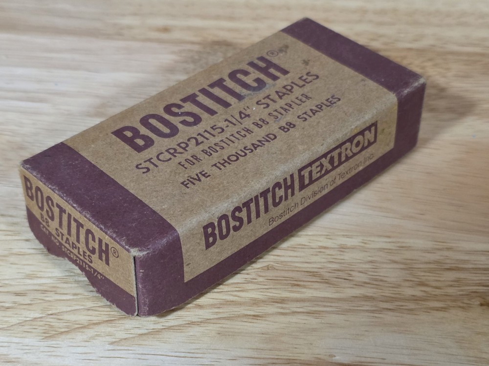 Vintage Bostitch B8 Staples - 3 Full Boxes!