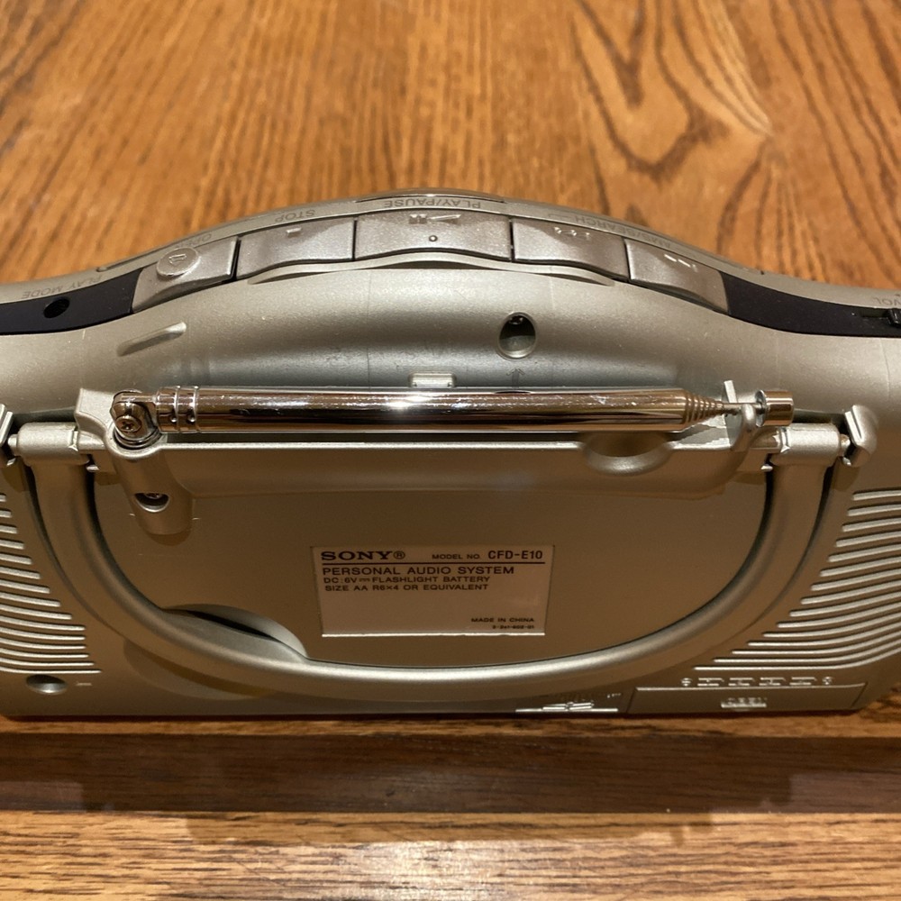 Sony Radio AM FM CD Boombox CFD-E10 Audio System Missing Play Mode Button