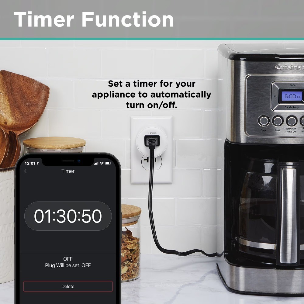 Smart Wi-Fi Plug Mini Works with Alexa Google Assistant App Remote Control Timer