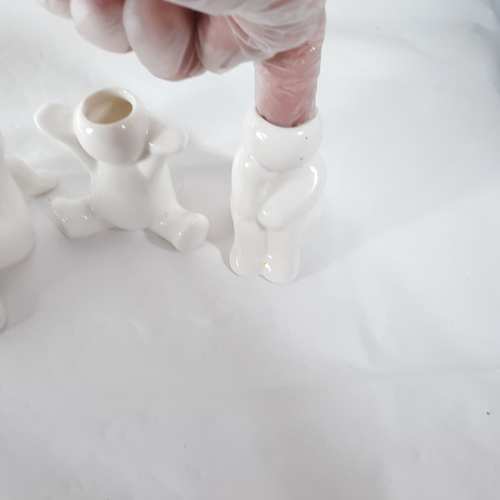 Small Human People Planters White Ceramic 4 Planters
