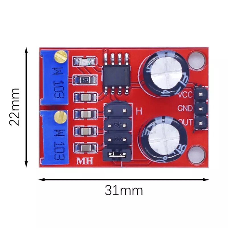 4Pcs NE555 Duty Cycle Pulse Frequency Adjustable Square Wave Generator Module