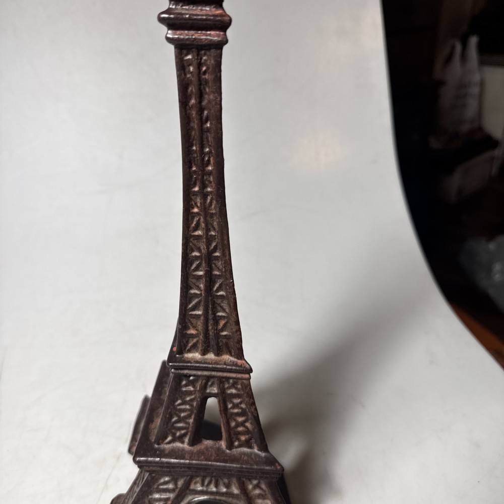 Paris Eiffel Tower 13" Cast Iron 3 Sided Architectural Corner Piece