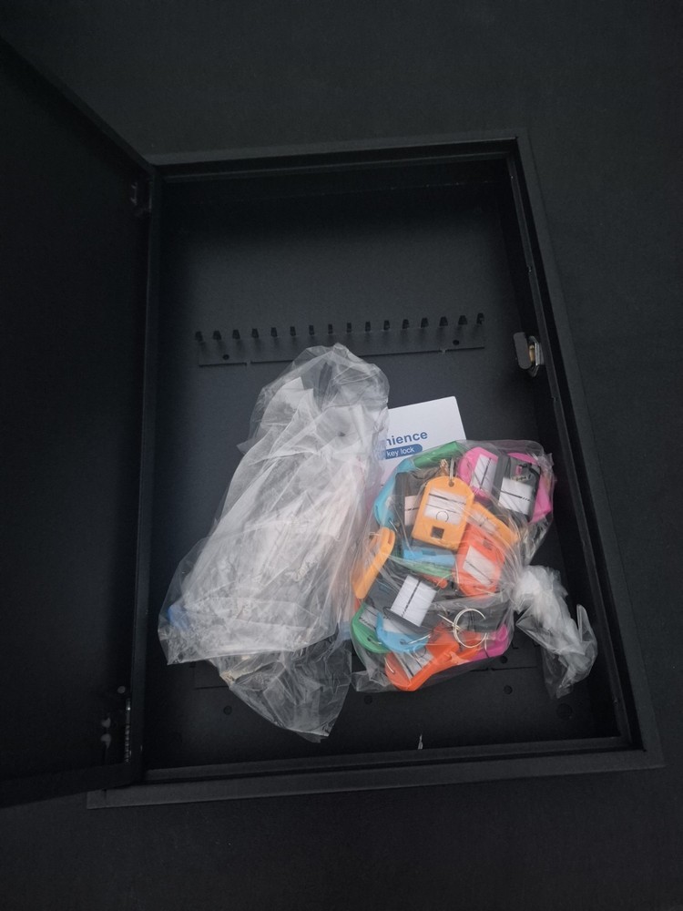 Key Holder Wall Mount - 32-keys Lock Box with Code, Key Cabinet Wall Mount