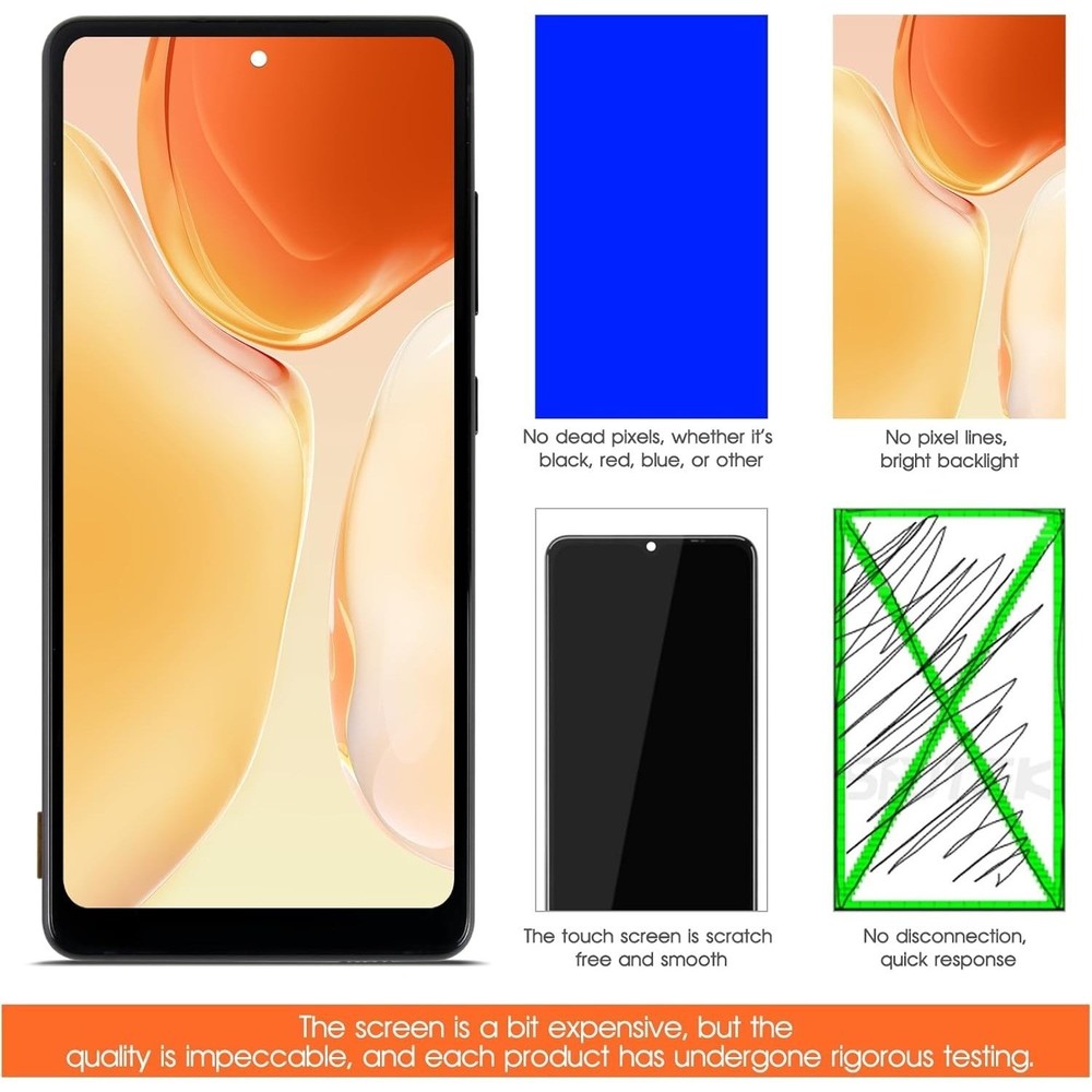 For Samsung S20 Plus Screen Replacement OLED Display G986U Touch Digitizer Frame