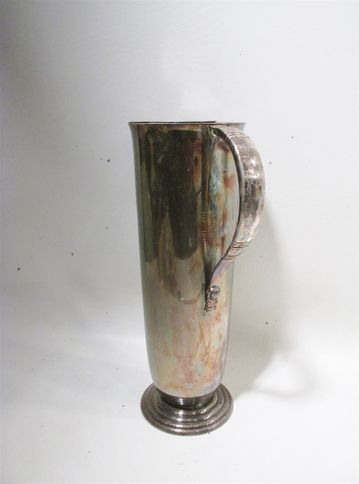 Vtg Art Deco International Silver Plate Tropical Martini Cocktail Mixer Pitcher